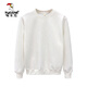Woodpecker (TUCANO) simple dark pattern sweatshirt men's trendy brand round neck bottoming shirt 2025 spring and autumn new men's slim long-sleeved top white M