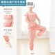Jingpu Fei sweat suit for female dancers, children's body pants overalls, warm-up pants, practice pants, ballet jumpsuit, foggy blue, pink short-sleeved bottoming not included, size 170, height 150-155cm