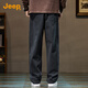 JEEP Jeep men's high-end casual pants men's 2025 autumn and winter new loose straight trend brand American wide-leg pants men's pants