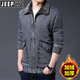 Jeep (Jeep) Revers-Denimjacke für Männer Frühling und Herbst International Marke und Velvet verdickte große Kurzmännchen-Jacke für Männer und Samt 983 Black L 120-130jin [Jin Equals Equals gond 0,5 kg] kann getragen werden
