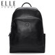 ELLE HOMME men's backpack trendy cowhide backpack casual outdoor schoolbag EA788207261 black
