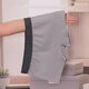 Ran Yilans neue Pure Cotton Damen-Unterwäsche-Unterwäsche Sportwäsches Boxerhosen Streifen Trendy und personalisierte Mädchen Boxer-Boxer-Shorts 3 Streifen D6197 Schwarz + dunkelgrau + hellgrauer Anzug Durchschnittlich Größe M Gewicht 80-100 Jin [Jin gleich 0,5 kg]