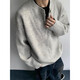 POUM Henry collar sweater men's autumn and winter trendy high street sweater tops American sweater jacket LJWP-MY338 Gray XL