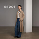 ERDOS [same style as Liu Wen] Spring and summer stand collar loose atmospheric mid-length versatile women's windbreaker jacket Khaki 155/80A/S
