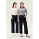 Single-bundle plus-size women's clothing, belted pants, double-version retro high-waisted slim jeans, winter fleece pants, version A 2XL (size 4)