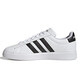 Adidas Casual Shoes Мужская обувь 2025 Летние новые кроссовки модные трехсторонние удобные туфли с низкой вершиной GW9195 Белые и черные 42,5 (265 мм)