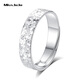Miss JuJu new pt950 platinum ring for men and women, couple model, platinum crushed ice honeycomb ring, adjustable mouth, men's model, closed mouth 16# 6.0-6.2g