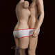 Sexy thong men's lace underwear, couples sexy ultra-thin open crotch, no need to take off temptation 7196 transvestite hidden JJ white single underwear self-masturbation valet