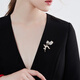 QUAMER Gold Store Mother's Day Gift Tulip Flower Brooch High-end Women's 2024 New Suit Pin
