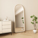 Dexu full-body mirror home floor-standing mirror Internet celebrity dressing mirror ins style fitting mirror for girls bedroom makeup special mirror white 150*40cm [wall style]
