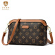 Perte Daiqi Sac féminin 2025 Été Nouveau sac pour femmes d'âge moyen Maman Maman Small Bag Sac Bag Sac à bandoulière décontracté texturé Crust à quatre feuilles jaune