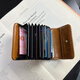 Laishuhui Card Bag Women's Small Retro Oil Wax Leather Multi-card Slot Exquisite High-end Organ Portable Driving Document Bag Retro Card Bag
