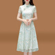 AEMAPE improved cheongsam dress 2025 new women's summer young temperament small lace dress light green M Recommended 100-110Jin [Jin equals 0.5 kg]