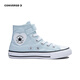 Converse All Star children's shoes girls Velcro women's high-top canvas shoes children's versatile casual shoes blue 28 recommended foot length 17cm