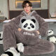 Simple direction men's pajamas autumn and winter coral velvet thickened flannel youth cartoon large-size winter home clothing set 3897 bear thin style 10XL small size m150cm/90Jin[Jin equals 0.5 kg]