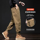 Cotton American style work pants for men in spring, autumn and winter new style loose trendy heavyweight casual pants for men black K316 regular high quality XL 120-140Jin Jin is equal to 0.5 kg