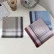 Zeluo nostalgic old-fashioned plaid soft and ancient style men's middle-aged and elderly thin handkerchief cotton sweat-absorbing towel pure cotton retro handkerchief ON# (3 strips) pure cotton about 39CM*39CM