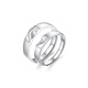 Mengjinyuan Platinum Ring PT950 Love Ring Ring Platinum Couple Ring as a Gift for Girlfriends Men's Face Width Approximately 0.4cm - Approximately 4.55g