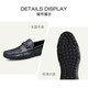
Zero Degrees Fashion [Broken Code Special Offer] Men's genuine leather breathable soft and comfortable daily casual driving Doudou Loafers-519 N13786 Blue 40