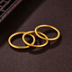 Safir gold ring women's ancient pure gold 999.9 Sansheng Sanshi plain ring 13# about 1.35 grams