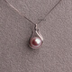 Zhuofu 9-10mm natural freshwater pearl pendant necklace s925 sterling silver women's pendant clavicle chain pendant single genuine white single pendant silver without chain 9-10mm