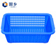 Guxiang Cestas de plástico Cestas de clasificación de pantalla cuadrada/Cestas de rotación/Cestas de organización Cajas perforadas de plástico Cajas de fugas Filtro de malla Clasificación de estantes de almacén Cesta de verduras Cesta azul No. 3 Paquete de 2