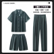 
Cat man pajamas men summer ice silk short-sleeved trousers shorts summer thin black men's spring and autumn home clothes three pieces G723+G794 2XL (recommended height 180 and weight 150