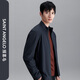 Announcement Bird Cadre Style Stand Collar Jacket Loose Executive Work Casual Jacket ESV233005U Navy Blue 54