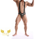 Männer sexy Dessous Unterwäsche Unterwäsche Tanga Gold Einteilige offene Uniform Europäische und amerikanische Nachtclub Bondage und Riemen-Tanz-Performance Schwule Schwule Perspektive necken Spaß pyjamas sm schwarz gold dot xl