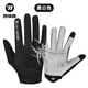 WestBiking Cycling Full Finger Bicycle Gloves Spring and Autumn Shock Absorbing Breathable Windproof Sensitive Touch Screen Long Finger Gloves Black and White Windproof and Shock Absorbing M