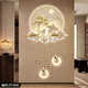 Dessin l'entrée de luxe légère moderne de la ville, peinture de décoration lumineuse, couloir tridimensionnel, peinture de lumière murale à LED à extrémité du couloir, nouvelle peinture de paysage chinois, ZP3881 [Fulu Jinshan] Taille globale: 80 * 132 cm peinture lumineuse LED (Banque de puissance + télécommande)