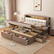 
Yu Feiqi Nordic multi-function soft solid wood double bed modern simple high box night light storage charging wedding bed 9901# single bed [with light with socket] 1.8*2.0m (frame with tail withdrawal)