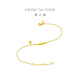 Chow Tai Fook Smile Love Gold Armband Frauenfußball Goldschmuck (Hochzeitsgebühr: 320 min) EOF1283 15 cm Volles Gold ungefähr 2,70g