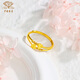 Chinese jewelry birthday gift for girlfriend gold ring female foot gold heart-to-heart ring alive gift for girlfriend