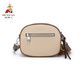 Scarecrow Bag Women's Bag 2025 New Contrast Color Fashion Shoulder Bag Commuter Crossbody Bag Birthday 520 Gifts for Girlfriend Dan Qiao Ke with White-Cowhide Leather (A)