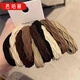 Barberry High Elastic Hair Tie Rubber Band Hair Tie Thick Ponytail Seamless Hair Tie for Women Simple Korean Durable Rubber Ring Leather Case Mesh Style Black 10 Pieces