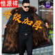 
Hengyuan Xiangpai overcomes men's mink fur integrated medium-length thickened warm fur detachable fur men's jacket Black shell + wolf yellow inner liner over knee L100Jin[Jin equals 0.5 kg]-115Jin[Jin equals 0.5 kg]