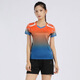 Dixi badminton suit children's clothing sportswear men's and women's skirt table tennis tennis short sleeve short sleeve top men's A3887 orange top + 3621 black pants M