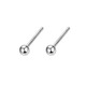 Lnieer 999 pure silver ear stick to support ear piercing silver earrings for women to sleep without picking, small and exquisite ear bone ear needles, not easy to cause allergies, 999 pure silver 3mm round head earrings pair
