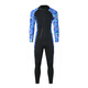 Gumuni cross-border 3MM one-piece wetsuit for men in the sea, cold-proof wetsuit, warm swimsuit, snorkeling paddleboard surfing, 3mm camouflage blue hooded 4XL