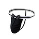 Men's sexy underwear thong bow tie valet suspenders one-piece T-pants gay nightclub sexy uniform one-piece thong black