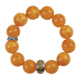 Potala Palace Beeswax Bracelet Full Silver Separator Six-Character Mantra Transfer Beads Amber Bracelet Men's and Women's Play Beads Birthday Gift Chao Mu Yonghua Beeswax Bracelet