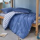 Mercury Home Textile Student Dormitory Three/Six-Piece Set School Mattress Quilt Cover Bedding Cover Bedding Pillow Cover Bedding Quilt Core Pillow Six-Piece Set Grid (100% Cotton/Dormitory Three-Piece Set) Bedding Singles Dormitory Bed (Quiet Cover 150*210cm)