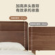 Jingdong Tokyo Zaoju Yuefeng solid wood bed natural rubber wood master bedroom double bed walnut color 1.8 2 meters