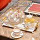 Juego de té de regalo de boda Qipai conjunto completo de regalos de boda y regalos para recién casados para recién casados y regalos para nuevas casas prácticas para amigos. Set de té de gama alta Caja de regalo de 16 piezas [848]