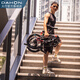 Dahang (Dahon) K3plus Folding Fahrrad Ultra-Licht-Aluminium-Legierung 16-Zoll-9-Gang-Pendler-Pendler-Fahrer Kaa693 Schwarz und Rot [innere Faltung]