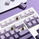 腹灵mk870pro黑莓侧刻机械键盘蓝牙有线无线客制化电脑游戏静音办公 【三模】白色面Pro+暗香侧刻 青轴 87键