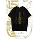 IOSN Tibetan Culture T-shirt Tibetan Six-Syllable Mantra Great Ming Mantra Short-Sleeved Buddhist Lotus Auspiciousness and Ruyi Tibetan Clothes Summer Y679 White Six-Syllable Mantra 2XL 180-185cm/160-180Jin[Jin equals 0.5 kg]