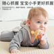 Dr. Ma baby teether, molar stick, small mushroom baby comfort toy 0-1 years old, anti-eating hand and teeth chewing gum 3-piece set