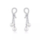 Qi Xiaomi pure 925 silver pearl earrings for women high-end earrings 2025 new artificial pearl earrings earrings for women silver full diamond earrings 925 silver